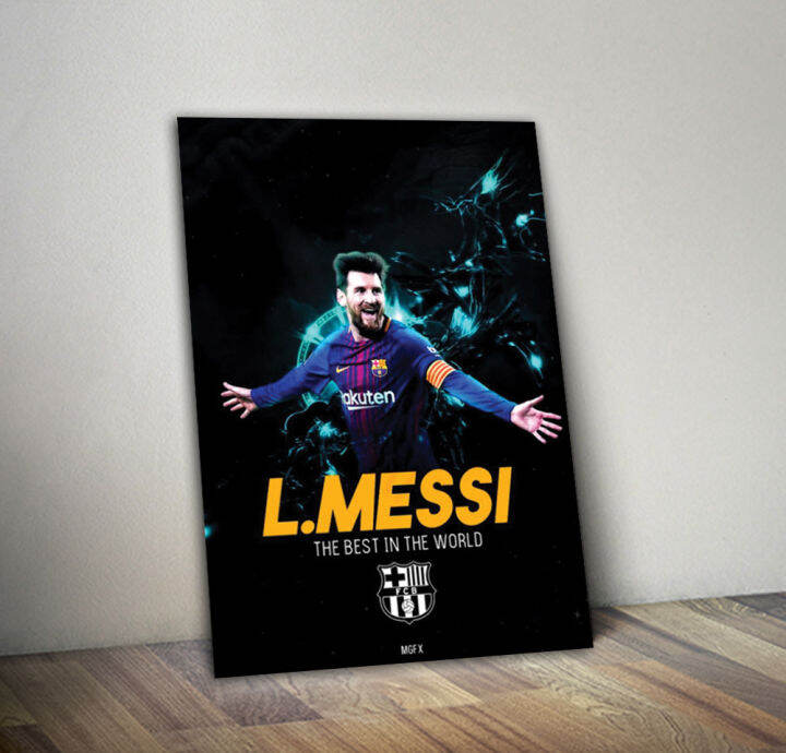 Hiasan Dinding Rumah Lionel Messi Barca / Hiasan Kamar Sepakbola/ Wall