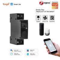 Smart Life(Tuya) Zigbee 1P Wifi เบรกเกอร์สมาร์ทสวิทช์ดีเลย์จับเวลาการควบคุมระยะไกลกับ Alexa Google Home สำหรับสมาร์ทโฮม