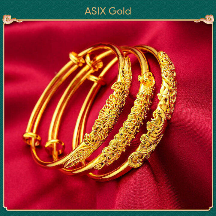 ASIX GOLD 916 Gold Women's Bracelet Korean Gold Bangkok Auspicious