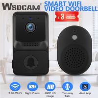 Wsdcam HD Art Wi-Fi Veo กริ่งประตูพร้อมกริ่งการมองเห็นได้ในเวลากลางคืนกล้องกริ่งประตูไร้สายพร้อมบริการคลาวด์แอพ Aiwit 2ทางเสียง