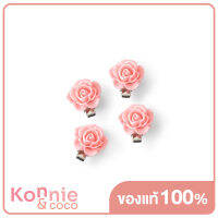 Oni Pinkish Hairpins 4pcs กิ๊บติดผมรูปกุหลาบ สีชมพู 4ชิ้น