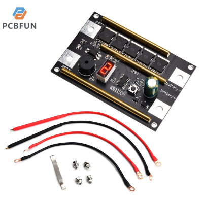 pcbfun เมนบอร์ดเครื่องเชื่อม5MOS แบบจุดแบตเตอรี่ลิเธียม12V แบบพกพาชุดเครื่องเชื่อมจุดแบตเตอรี่ DIY ปรับกำลังไฟได้9ระดับ