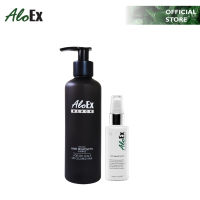 AloEx Black Shampoo 200 ml and Serum 50 ml เซตแชมพูลดผมขาดร่วง และเซรั่มเพิ่มผมหนา ขนาด 50 ml ส่งฟรี