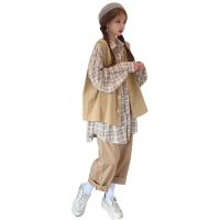 Autumn Clothing 2022 New Style Womens Plaid Dress French Classy Preppy Vest Suit Niche Design Feel PVX2