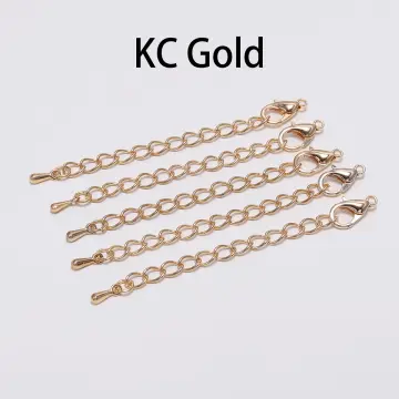 Stainless Steel Necklace Extender Chain Adjustable Necklace Chain Extender  with Lobster Clasp for Necklace Bracelet Jewelry Making (5 Pcs)