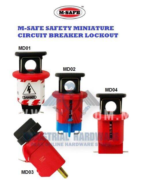 M-SAFE SAFETY MINIATURE CIRCUIT BREAKER LOCKOUT / LOCKOUT TAGOUT LOTO ...