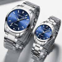 New Fashion Romantic Luxury Couple Quartz Watch Alloy Diamond Dial Dial Luminous Waterproof Gifts for Lovers Best Mens Watches