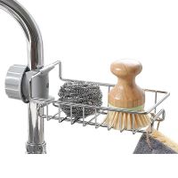 Stainless Steel Kitchen Faucet Drain Racks Basket Dishcloth Storage Organizer Holder Sink Accessories