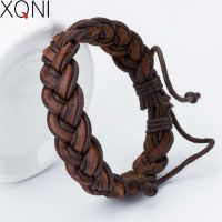 XQNI Fashion Charm Leather Bracelets For Women Popular Alloy Bangle DIY Handmade Cross Bracelets For Birthday Party Jewelry Gift