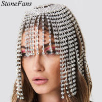 Stonefans Bling Bling Rhinestone Wig Chain Hair Clips for Women Handmade Crystal Multi-Layer Hair Jewelry Hair Hat Accessories