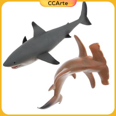 CCArte ของเล่นโมเดลฟิกเกอร์ท่าทางสัตว์ทะเลที่สมจริงสำหรับเด็ก2ชิ้น