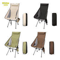 ShiningLove Outdoor Folding Chair With Storage Bag Breathable Wear-resistant Tear-resistant Fishing Chair With Pillow