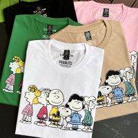 เสื้อยืด ลิขสิทธิ์แท้ Snoopy เนื้อผ้าคอทตอน100% เกรดพรีเมี่ยม ไม่ย้วย ไม่หด เสื้อ สำหรับผู้หญิงและผู้ชาย เสื้อลายการ์ตูน เสื้อSnoopy &amp;The Gan