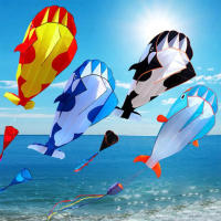 จัดส่งฟรีขนาดใหญ่ Dolphin Kite Flying Soft Kites Line Ripstop ไนลอนของเล่นกลางแจ้ง Octopus Kite Factory Alien Inflatable Kites