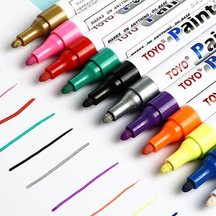 11 colors TOYO color marker waterproof permanent marker tire tread