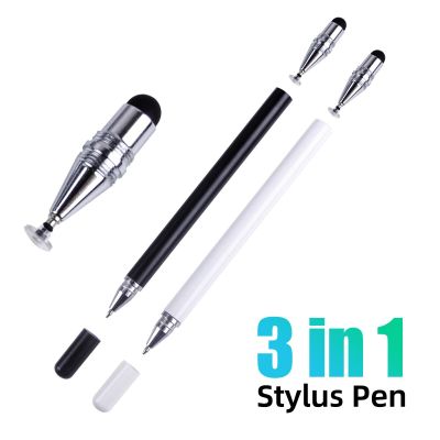 ปากกา Stylus สากล3ใน1สำหรับแท็บเล็ตสำหรับไอแพดมือถือที่แท็บเล็ตวาดรูปดินสอหน้าจอสัมผัส Capacitive สำหรับ