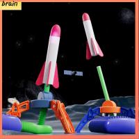 BRAIN อัดอากาศ Air STOMP ROCKET สำหรับเด็ก เกมแบบโต้ตอบ ปั๊มเท้าปั๊ม จรวดโฟมลอย ของเล่นเพื่อการเรียนรู้กิจกรรมสำหรับเด็ก กีฬากระโดด เครื่องยิงจรวด กิจกรรมกลางแจ้งกลางแจ้ง