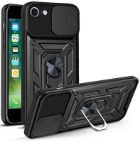 iPhone 8/iPhone 7/iPhone SE 2020/iPhone SE 2022/iPhone 8 Plus/iPhone 7 Plus Case,Robust Shield with Sliding Cover Camera Lens and Rotating Bracket Protective Case