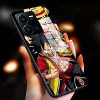 เคสสำหรับ VIVO Y35 BL Luffy เคสกระจกนิรภัยมันวาวเคสโทรศัพท์ฝาครอบกันกระแทก