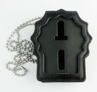 tomwang2012. Black Leather US Badge Holder With Neck Chain Belt Clip-US Badge Holder