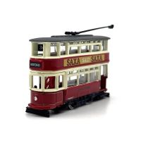 Diecast 1: 148 Scale รถรางรถโลหะผสมจำลองการตกแต่งของที่ระลึกที่จัดแสดงของเล่น