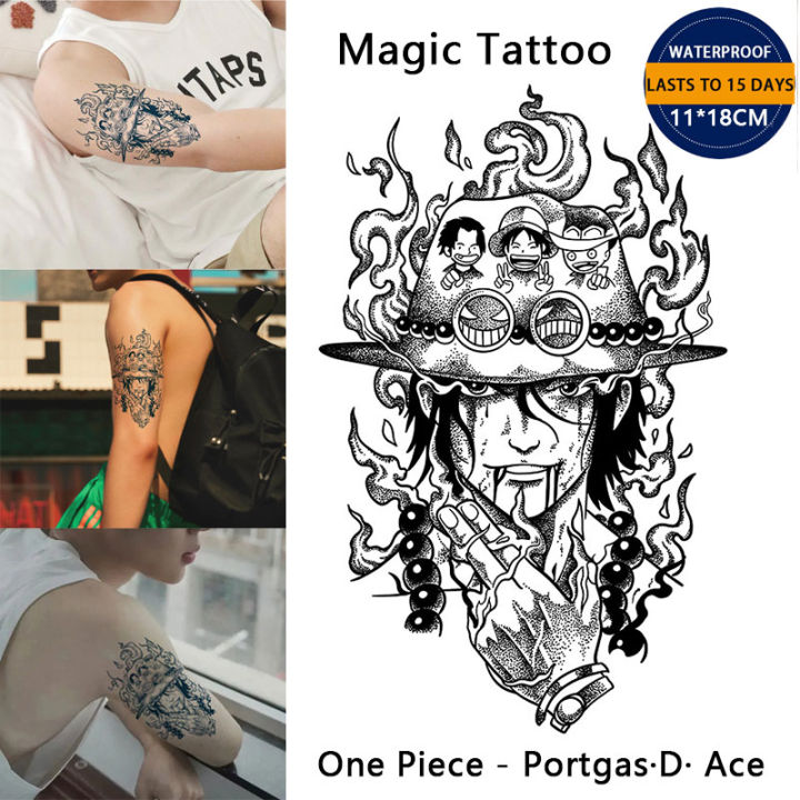 one piece ace tattoo real