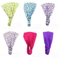 【YF】 Cute Baby Turban Girls Twisted Floral Polka Dot Print Headscarf Elastic Headband Bandana Hats Toddler Kids Hair Accessories