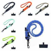 Casing ponsel Universal Diameter 10mm casing selempang Diameter dapat disesuaikan kartu Lanyard kabel leher wadah klip tali Anti hilang casing ponsel Universal luar ruangan