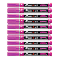 STABILO Mark 4 all 653 ปากกา ปากกาเคมีอเนกประสงค์ หัวตัด (กลิ่นไม่ฉุน) จำนวน 10 ด้าม - สีชมพู