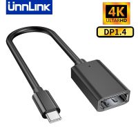 UNNLINK USB C To Displayport Adapter 4K144Hz Thunderbolt 3 Type-C To DP 1.4 Converter Cable For For MacBook Pro PC Projector