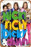 Nicky Ricky Dicky รุ่งอรุณโปสเตอร์วินเทจ8 "X 12" ป้ายดีบุกโลหะการตกแต่งถ้ำมนุษย์ตลก