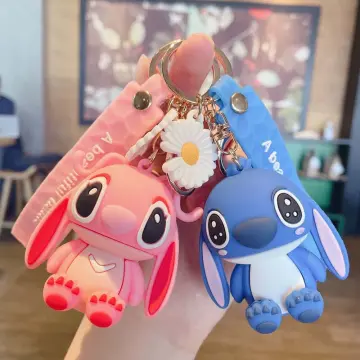 Anime Disney Keychain Lilo & Stitch Keyring key chain doll car pendant gift  PVC 