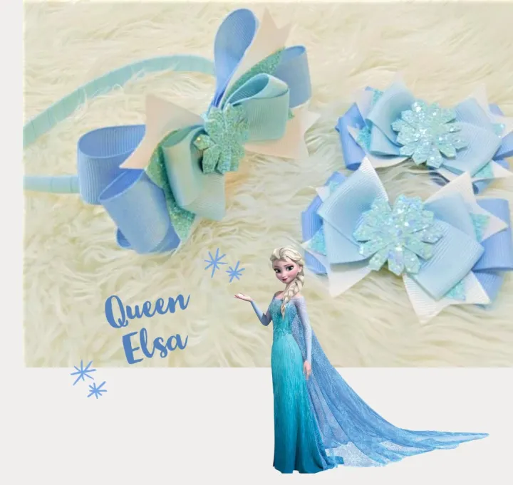 New Design Princess Queen Elsa Hair Bow Frozen inspired Girls Clothing Hair  Accessories | Lazada PH