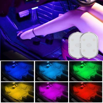 New Car Flexible LED Lightin LED Light Wireless Touch Lights With Magnet USB Rechargeable For Door Foot Trunk Car Interior Light