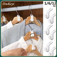 SHUKEYI พลาสติก ตู้เสื้อผ้า Cloakroom ประหยัดพื้นที่ ที่ใส่ของ andamp; ชั้นวาง ออแกไนเซอร์ตู้เสื้อผ้า ไม้แขวนเสื้อขนาดเล็ก ตะขอเกี่ยวสายเชื่อมต่อ