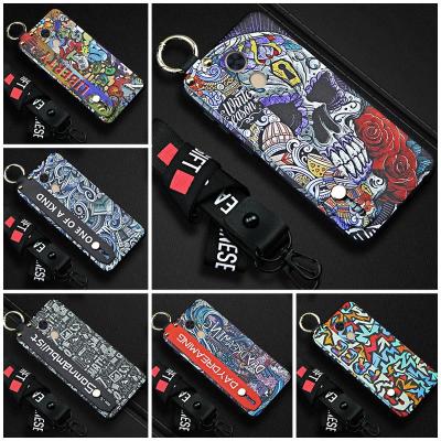 Graffiti cover Phone Case For Huawei Enjoy 7 Plus/Y7 Prime/Y7 2017 Wrist Strap protective Anti-dust Soft Phone Holder