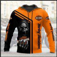 （ALL IN STOCK XZX）  Harley-Davidson 3D Printed Hoodie/Zipper Hoodie 06  (Free customized name logo for private chat, can be changed with or without zipper)