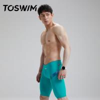 TOSWIM ชุดว่ายน้ำสำหรับผู้ชาย,ชุดว่ายน้ำมืออาชีพห้าส่วนของผู้ชายชุดว่ายน้ำป้องกันความอับอายแห้งเร็วใส่เดินชายหาด Bsy1สำหรับผู้ชาย