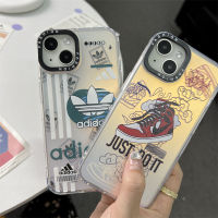 รองเท้าแฟชั่น Nike AJ Adidas เคสโทรศัพท์ซิลิโคน IMD สำหรับ IPhone 11 12 13 14 Pro Max X Xs Max XR เคสโทรศัพท์เคสโทรศัพท์แบรนด์กีฬาสุดสร้างสรรค์