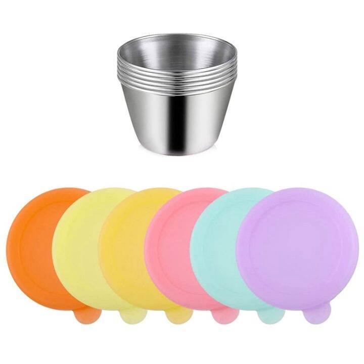 Sauce Containers to Go, 2.4 Oz Containers with Lids, Reusable Sauce