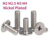 M2 M2.5 M3 M4 Nickel Plated Cross Ultra Thin Flat Wafer Head Bolt Laptop Screws Screw Nut Drivers