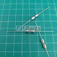 ฟิวส์ หางหนู หลอดแก้ว 2 ขา บัดกรี 3.6x10mm 250V F1A ถึง F10A #PG3.6x10F (1 ตัว)