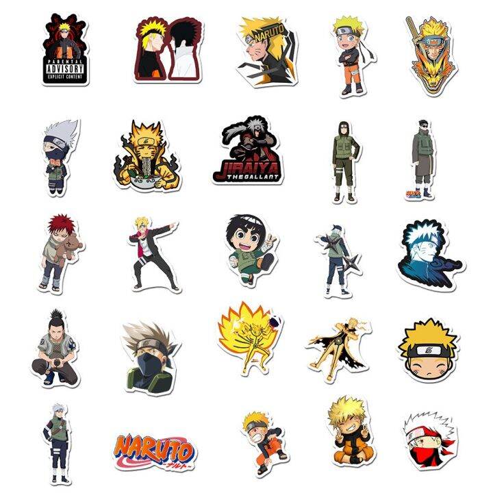 cartoon-naruto-stickers-cool-naruto-waterproof-sticker-luggage-skateboard-guitar-laptop-stikers-kid-toy