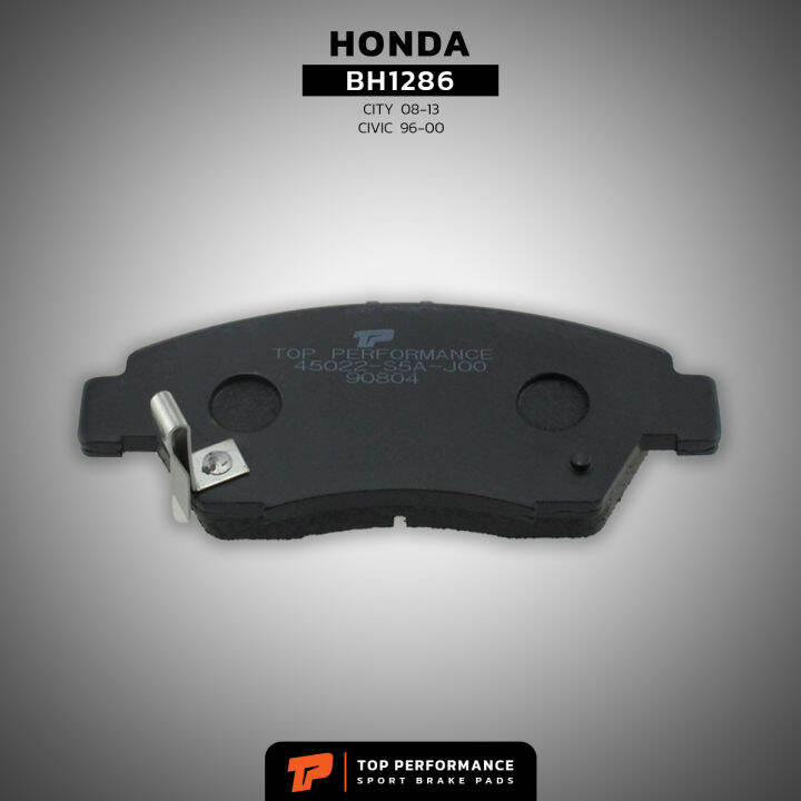 ผ้าเบรค-หน้า-honda-civic-ek-es-fd-ตาโต-dimension-jazz-ge-city-gm2-freed-crx-bh-1286-top-performance-japan-ผ้า-ดิสเบรค-เบรก-ฮอนด้า-ซีวิค-ซิตี้-แจ๊ส-ฟรีด-bendix-db1286-45022-s5a-j00