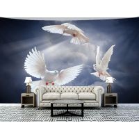 pigeon Psychedelic Hippie Tapestry Bohoart Pigeon Animal Tapestry Art Wall Hanging Witchcraft Wall Cloth Tapestries Wall Carpet