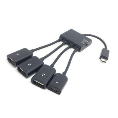 อะแดปเตอร์ฮับ Micro USB OTG สำหรับสมาร์ทโฟน /แท็บเล็ตแยก Micro USB สำหรับ Apple Samsung Lenovo