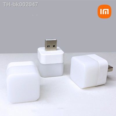 ☫ XIAOMI USB Plug Night Light Mini Book Reading Lamp Computer Mobile Power Bank Rechargeable Light Eye Protection Bedside Lamp