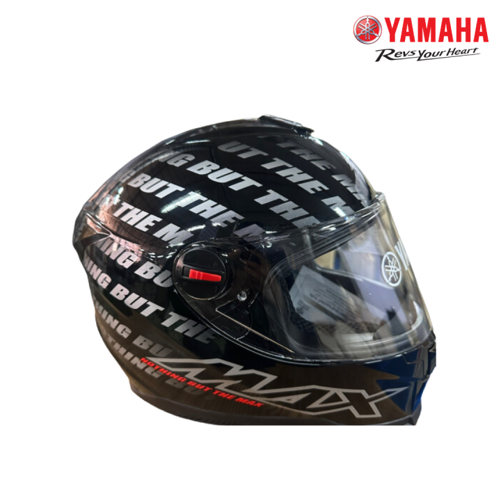 yamahaหมวกกันน็อคเต็มใบปิดคาง-max-series-สีดำ