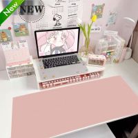 RF studio Apc PU Macaron texture mouse pad Solid color Desk Mat Pure Color colorful pink desk Pad for Laptop Office Student Supplies 80*40cm