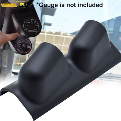 2 "52Mm Car Gauge Pod A Pillar Pod Double Hole Mount Holder Gauge Cup Dashboard Meter For Left Hand Drivers ABS Plastic Black